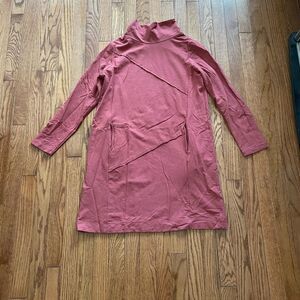 Lisa Bayne Orange Turtleneck Dress Women’s Sz Small